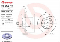 Brzdový kotouč BREMBO 09.3102.10 - HONDA