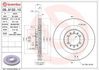 Brzdový kotouč BREMBO 09.9132.10 - MITSUBISHI Brzdový kotouč BREMBO 09.9132.10 - MITSUBISHI
