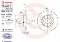 Brzdový kotouč BREMBO 08.5086.21 Brzdový kotouč BREMBO 08.5086.21
