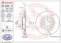 Brzdový kotouč BREMBO 09.9366.11