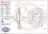 Brzdový kotouč BREMBO 09.B769.51 - MERCEDES-BENZ