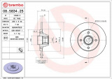 Brzdový kotouč BREMBO 08.5834.25 - RENAULT