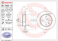 Brzdový kotouč BREMBO 08.7626.10 - OPEL