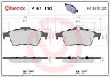 Sada brzdových destiček BREMBO P61110 - PEUGEOT