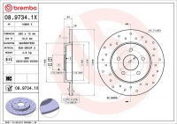Brzdový kotouč BREMBO 08.9734.1X