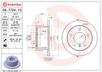 Brzdový kotouč BREMBO 08.7724.10 - MERCEDES-BENZ