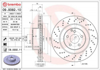 Brzdový kotouč BREMBO 09.9382.11 Brzdový kotouč BREMBO 09.9382.11