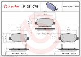 Sada brzdových destiček BREMBO P28078 - HONDA
