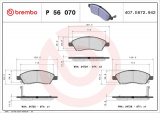 Sada brzdových destiček BREMBO P56070