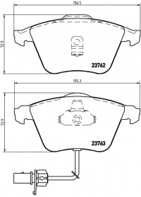Sada brzdových destiček BREMBO P85056 - AUDI
