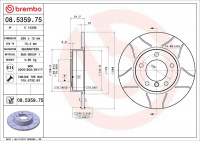 Brzdový kotouč BREMBO MAX 08.5359.75 - BMW Brzdový kotouč BREMBO MAX 08.5359.75 - BMW