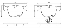 Sada brzdových destiček BREMBO P06053 - ALPINA, BMW