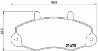 Sada brzdových destiček BREMBO P24049 - FORD
