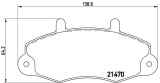Sada brzdových destiček BREMBO P24049 - FORD