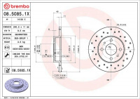 Brzdový kotouč BREMBO 08.5085.1X