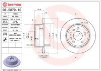 Brzdový kotouč BREMBO 08.5879.10 - SAAB