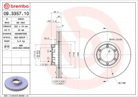 Brzdový kotouč BREMBO 09.3357.10 - RENAULT