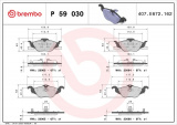 Sada brzdových destiček BREMBO P59030 - OPEL