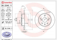 Brzdový kotouč BREMBO 08.C046.11