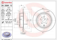 Brzdový kotouč BREMBO 08.5898.10 - CITROËN, FIAT