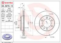 Brzdový kotouč BREMBO 09.5679.10 - TOYOTA