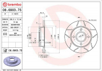 Brzdový kotouč BREMBO MAX 08.6903.75 - FORD