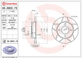 Brzdový kotouč BREMBO MAX 08.6903.75 - FORD