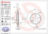 Brzdový kotouč BREMBO 09.B843.10 - MERCEDES-BENZ
