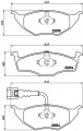 Sada brzdových destiček BREMBO P85063 - AUDI