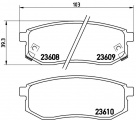 Sada brzdových destiček BREMBO P30030 - HYUNDAI, KIA, MITSUBISHI