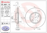 Brzdový kotouč BREMBO 09.A601.11 - HYUNDAI