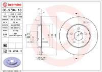 Brzdový kotouč BREMBO 08.9734.11