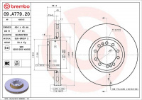 Brzdový kotouč BREMBO 09.A779.20