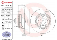 Brzdový kotouč BREMBO MAX 08.7019.80 - BMW