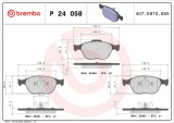 Sada brzdových destiček BREMBO P24058 - FORD