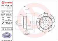 Brzdový kotouč BREMBO MAX 08.7104.75 - HONDA