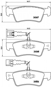 Sada brzdových destiček BREMBO P85068 - VW Sada brzdových destiček BREMBO P85068 - VW