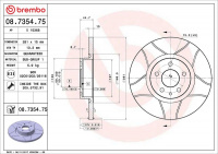 Brzdový kotouč BREMBO MAX 08.7354.75 - ALFA ROMEO