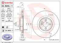 Brzdový kotouč BREMBO 09.B956.11 - MINI Brzdový kotouč BREMBO 09.B956.11 - MINI