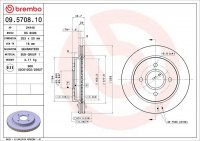 Brzdový kotouč BREMBO 09.5708.10 - FORD