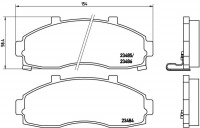 Sada brzdových destiček BREMBO P30044 - KIA