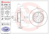 Brzdový kotouč BREMBO 08.6768.10 - ALFA ROMEO, LANCIA