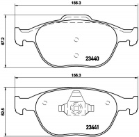 Sada brzdových destiček BREMBO P24071 - FORD Sada brzdových destiček BREMBO P24071 - FORD