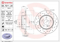 Brzdový kotouč BREMBO 08.7211.2X