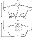 Sada brzdových destiček BREMBO P59048 - OPEL, SAAB