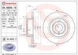 Brzdový kotouč BREMBO 08.6838.10 - LAND ROVER
