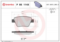 Sada brzdových destiček BREMBO P85114X - AUDI, SEAT, ŠKODA, VW