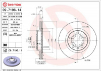Brzdový kotouč BREMBO 09.7196.11