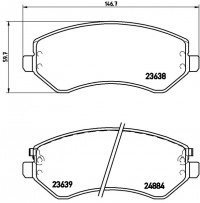 Sada brzdových destiček BREMBO P37007 - CHRYSLER, DODGE, JEEP Sada brzdových destiček BREMBO P37007 - CHRYSLER, DODGE, JEEP