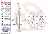 Brzdový kotouč BREMBO 09.5390.3X
